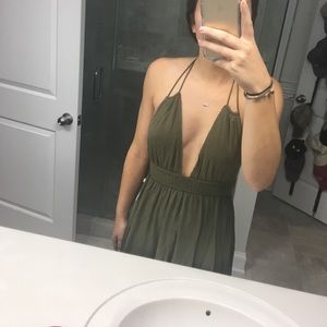 Long green summer dress